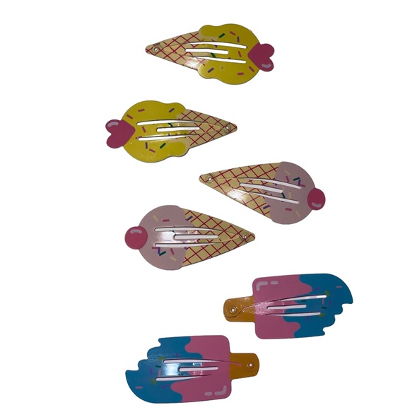Set of 6 Icecream Hair Clips - Picture 2 of 4